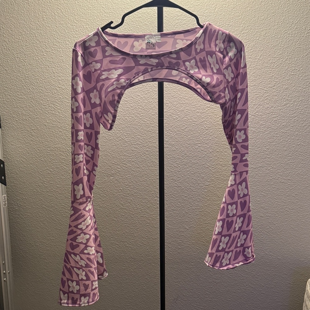 Ultra Crop Top, Rave, flowers and hearts